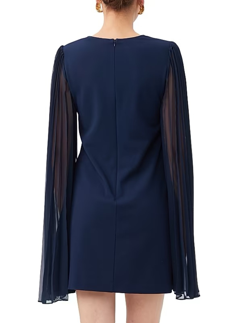 Trina Turk Celestina Pleated Cape Pleated Mini Dress - Picture 3 of 7